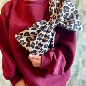 Felpa con fiocco maculato