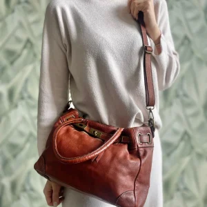 Borsa in vera pelle lavata MARGOT