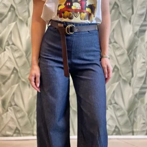 Pantaloni Cotone Effetto Denim GIGLIO