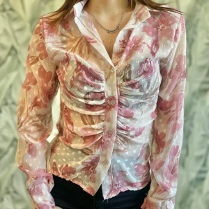 Camicia floreale slim in poliestere