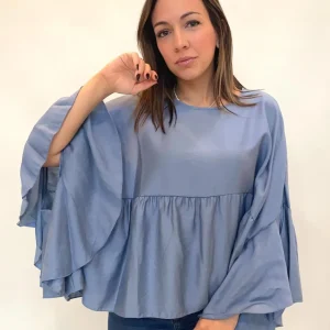 Blusa over con rouches