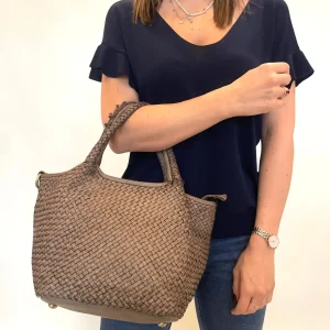 Borsa in pelle intrecciata GIADA