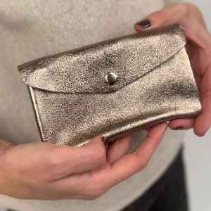 Mini portafoglio in pelle lucida