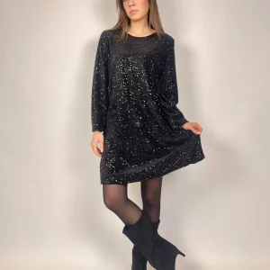 Abito in ciniglia e strass