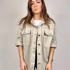 Giacca camicia in denim