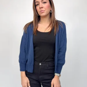 Cardigan Aperto In 100% Cotone