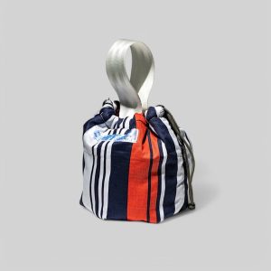 PUEBCO borsa donna con coulisse in tessuto camicia