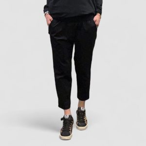 Pantalone donna a sigaretta misto viscosa nero