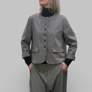 Giacca donna dritta pied de poule