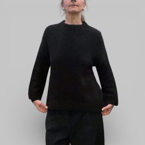 Maglia donna misto lana nero