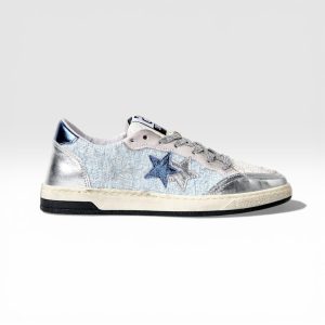 2STAR Sneakers week star bianco celeste silver