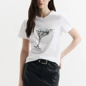 Liujo T-shirt con stampa e applicazioni WA6237JS923P9332