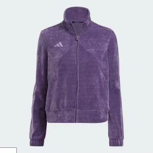 Adidas Giacca in Velluto Tiro Donna Viola