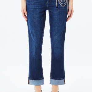 LiujoJeans skinny con risvolto e accessorio UF5006D479778927