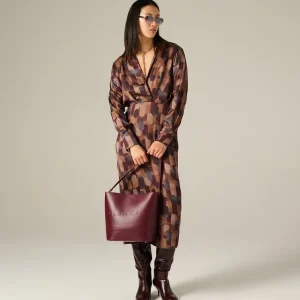 Manila Grace Abito Stampato Con Scollo Incrociato A224VSMA645