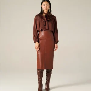 Manila Grace Blusa viscosa Con Fiocco Al Collo C037VUMA646