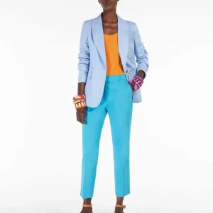 WEEKEND max mara pantaloni in raso di cotone GINECEO