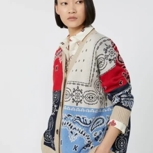 WEEKEND max mara Cardigan over in filato jacquard BAOBAB