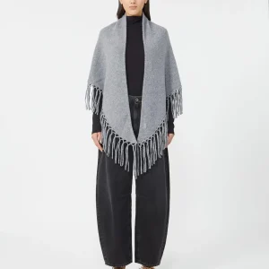 WEEKEND MAX MARA Sciarpa mantella frange TORNADO