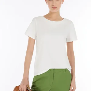 WEEKEND max mara t-shirt jersey con logo ecosostenibile MULTIF
