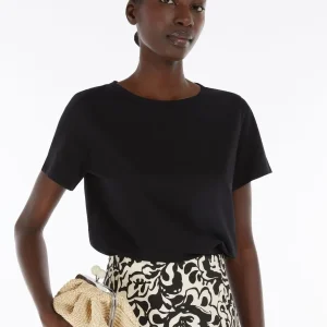 WEEKEND max mara t-shirt jersey con logo ecosostenibile MULTIF