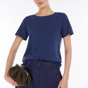 WEEKEND max mara t-shirt jersey con logo ecosostenibile MULTIF