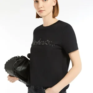 WEEKEND max mara t-shirt jersey con logo ecosostenibile VELLO