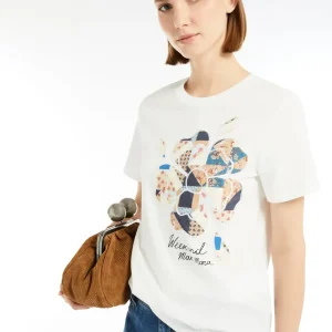 WEEKEND max mara t-shirt jersey con logo ecosostenibile VELLO