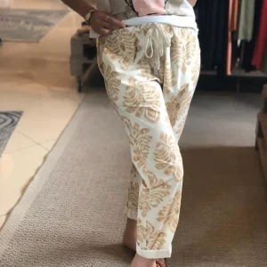 Pantalone in cotone con stampa