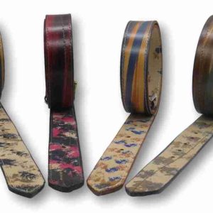 Cintura Cuoio di Toro cm. 4 fatta a mano con cuciture