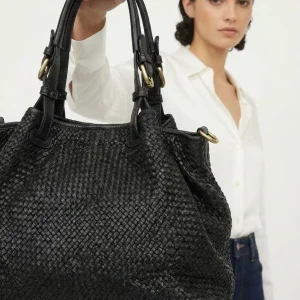 Borsa in pelle intrecciata SATURNIA