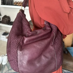 Borsa in vera pelle intrecciata CLAUDE