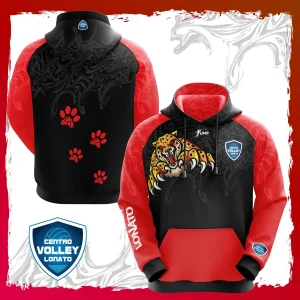 Jump Hoodie Red - Volley Lonato 2023