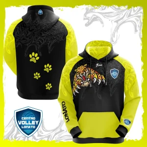 Jump Hoodie Yellow - Volley Lonato 2023