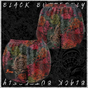 Jump Shorts Black Butterfly