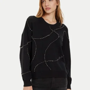 Liujo Maglia girocollo con perline ecosostenibile WF4174MS49I22222