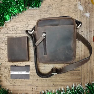 Mini Borsello in pelle Bufalo con un Portafoglio a scelta