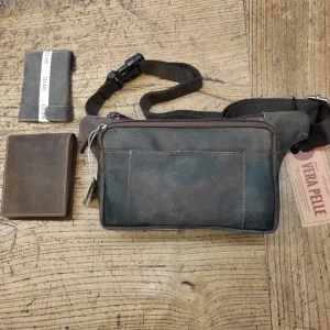 Marsupio in pelle di Bufalo con un Portafoglio a scelta