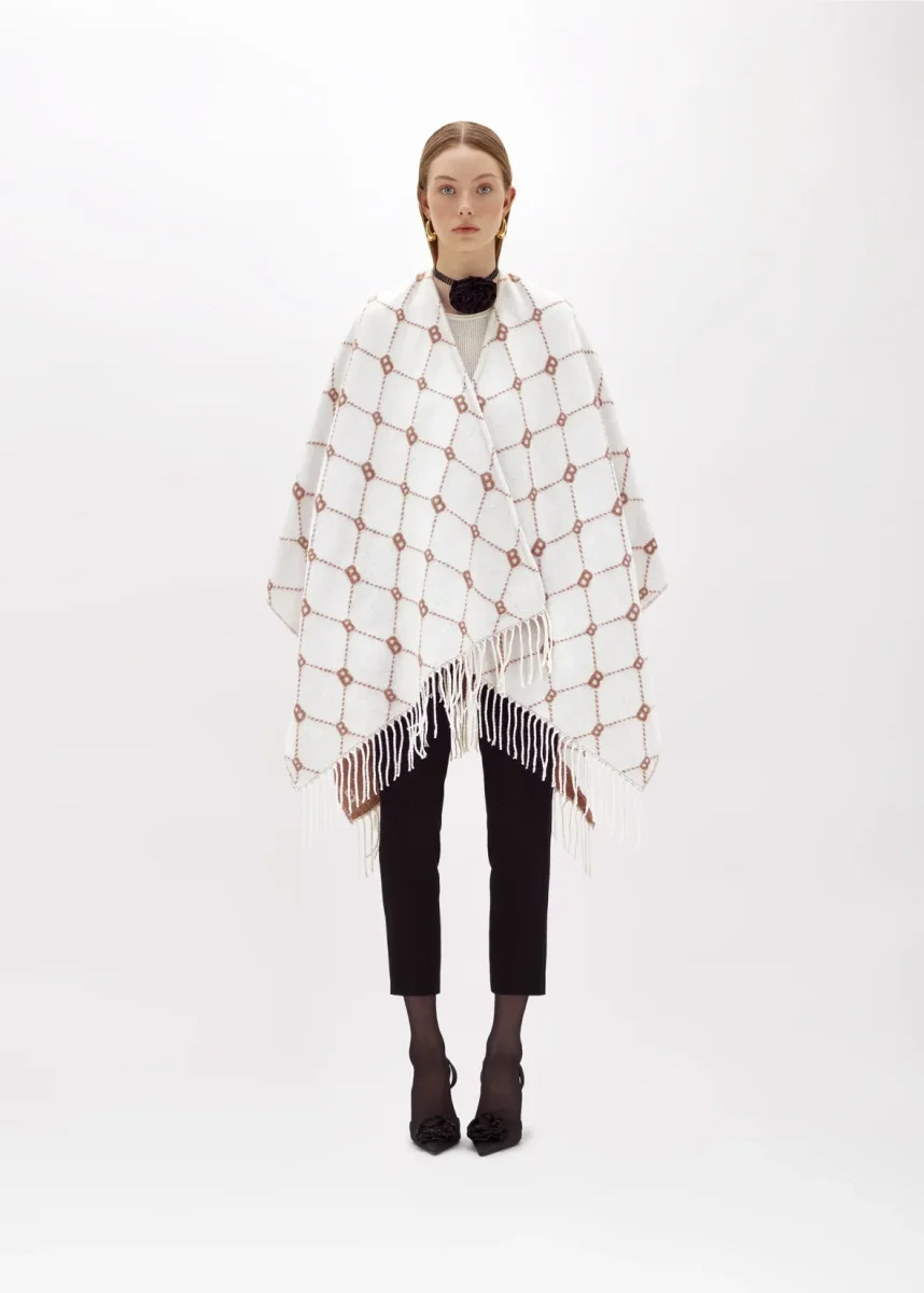 Blugirl Poncho con logo all over ecosostenibile PF4008T030014300 - immagine 4