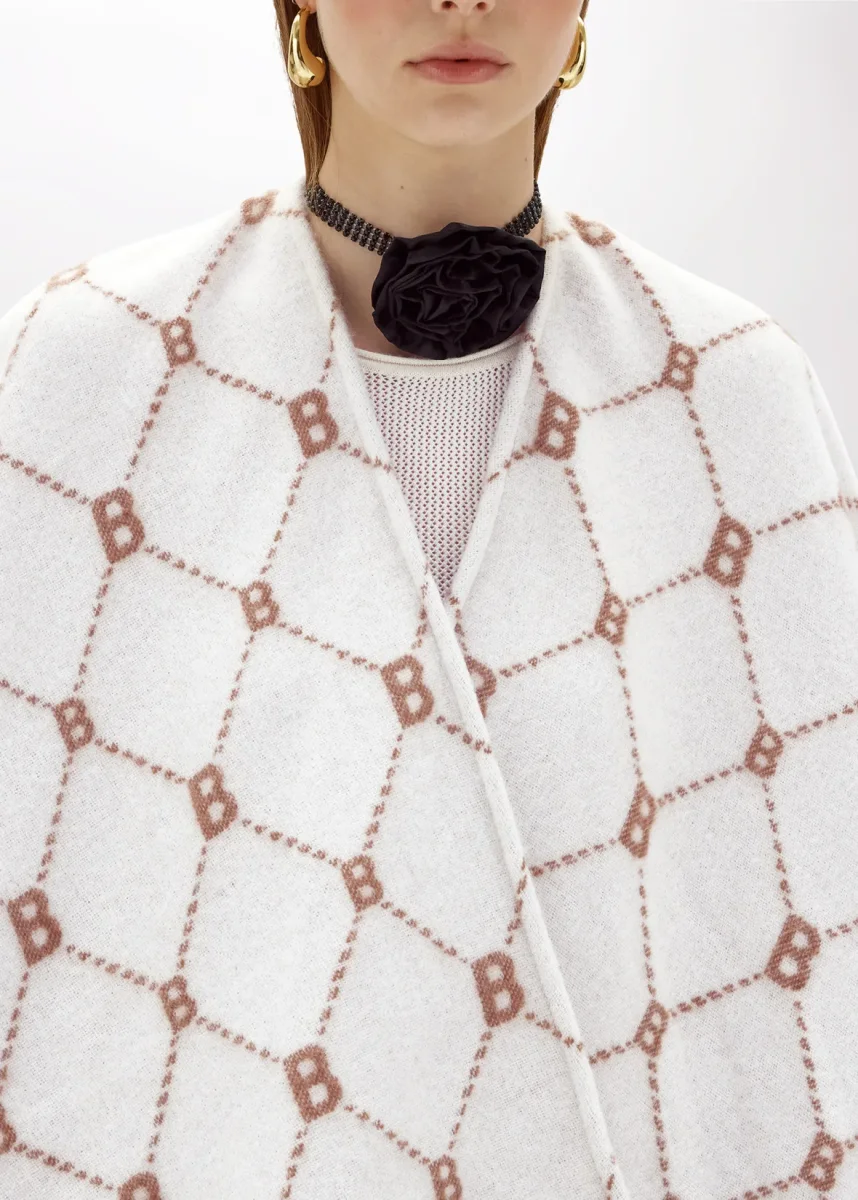 Blugirl Poncho con logo all over ecosostenibile PF4008T030014300 - immagine 3