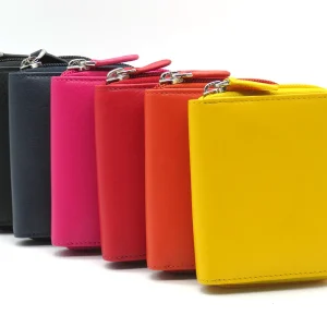 Portafoglio Donna colorato in Pelle – Be Color Zip
