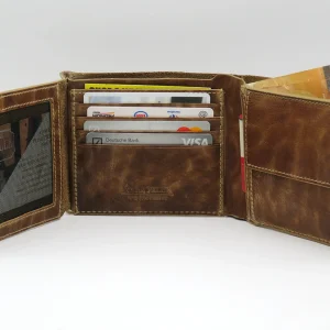 Portafoglio Uomo sfoderato in pelle Cow Avventura