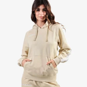 FELPA CON CAPPUCCIO SABBIA BAND PASTELLO