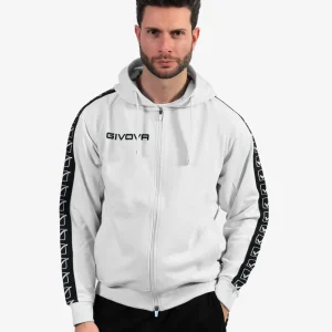 FELPA FULL ZIP CON CAPPUCCIO TERRY BAND