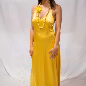 Abito lungo monocolore